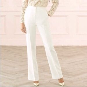 NWOT Rachel Parcell Wide Leg Trouser Suit Pants, Ivory Cloud